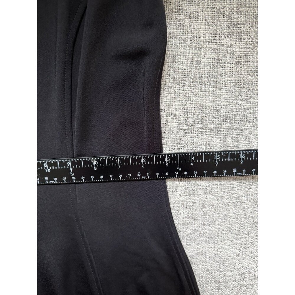 Vtg Tadashi Shoji Dress Womens Fits Sz S Black 90's Gothic Glam Square Neck Mesh - Picture 14 of 16